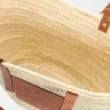 Large Classic Basket in Palm Leaf and Calfskin Large Classic Basket in Palm Leaf and Calfskin