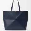 Large Horizontal Puzzle Fold Tote in Soft Grained Calfskin Large Horizontal Puzzle Fold Tote in Soft Grained Calfskin