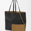 Large Horizontal Puzzle Fold Tote in Soft Grained Calfskin Large Horizontal Puzzle Fold Tote in Soft Grained Calfskin