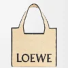 Large Loewe Font Tote in Raffia Large Loewe Font Tote in Raffia