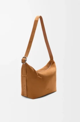 Large Loop Hobo in Suede Calfskin