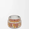 Large Pavé Ring in Sterling Silver and Crystals Large Pavé Ring in Sterling Silver and Crystals