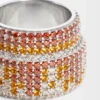 Large Pavé Ring in Sterling Silver and Crystals Large Pavé Ring in Sterling Silver and Crystals