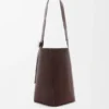 Large Pebble Bucket in Supple Grained Calfskin