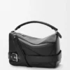 Large Puzzle Biker Bag in Shiny Calfskin