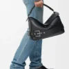 Large Puzzle Biker Bag in Shiny Calfskin