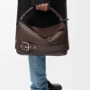 Large Puzzle Biker Bag in Shiny Calfskin