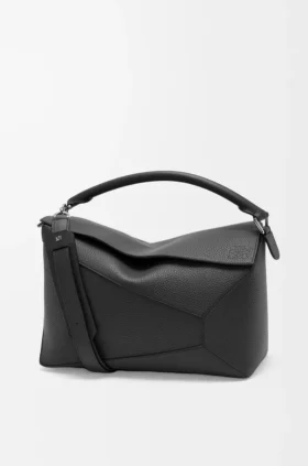 Large Puzzle Edge Bag in Grained Calfskin