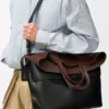 Large Switch Tote in Paper Calf and Suede