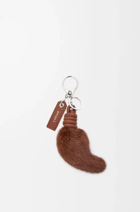 Lion Tail Charm in Mink and Calfskin Lion Tail Charm in Mink and Calfskin