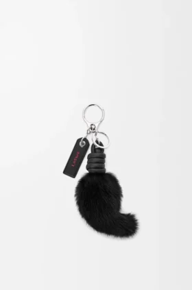 Lion Tail Charm in Mink and Calfskin Lion Tail Charm in Mink and Calfskin
