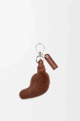Lion Tail Charm in Mink and Calfskin Lion Tail Charm in Mink and Calfskin