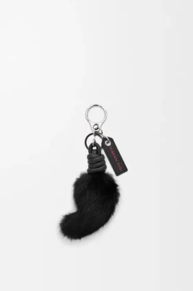 Lion Tail Charm in Mink and Calfskin Lion Tail Charm in Mink and Calfskin