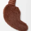 Lion Tail Charm in Mink and Calfskin