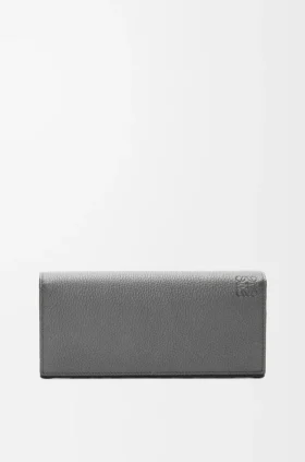 Long Horizontal Wallet in Soft Grained Calfskin
