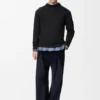 Long Sleeve Top in Cotton Blend Long Sleeve Top in Cotton Blend