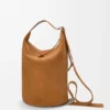 Loop Bucket in Suede Calfskin Loop Bucket in Suede Calfskin