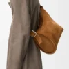 Loop Bucket in Suede Calfskin Loop Bucket in Suede Calfskin