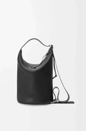 Loop Bucket in Supple Grained Calfskin