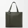 Loop Zipped Tote in Supple Grained Calfskin