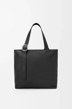 Loop Zipped Tote in Supple Grained Calfskin