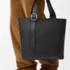 Loop Zipped Tote in Supple Grained Calfskin