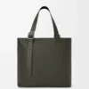 Loop Zipped Tote in Supple Grained Calfskin
