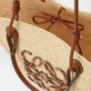 Medium Anagram Basket Bag in Iraca Palm and Calfskin Medium Anagram Basket Bag in Iraca Palm and Calfskin