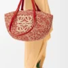 Medium Eclipse Basket in Raffia and Calfskin Medium Eclipse Basket in Raffia and Calfskin