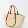 Medium Eclipse Basket in Raffia and Calfskin Medium Eclipse Basket in Raffia and Calfskin