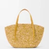 Medium Eclipse Basket in Raffia and Calfskin Medium Eclipse Basket in Raffia and Calfskin