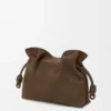 Medium Flamenco Clutch in Grained Nubuck