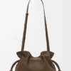 Medium Flamenco Clutch in Grained Nubuck