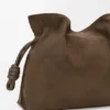 Medium Flamenco Clutch in Grained Nubuck