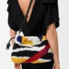 Medium Flamenco Purse in Embroidered Nappa