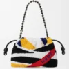 Medium Flamenco Purse in Embroidered Nappa