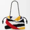 Medium Flamenco Purse in Embroidered Nappa