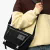 Medium Flex Messenger in Canvas and Suede Medium Flex Messenger in Canvas and Suede