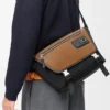 Medium Flex Messenger in Canvas and Suede Medium Flex Messenger in Canvas and Suede
