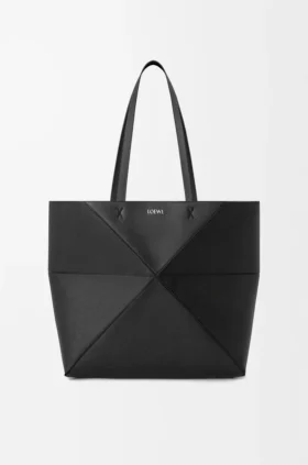 Medium Horizontal Puzzle Fold Tote in Soft Grained Calfskin