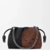 Medium Lion Beads Flamenco Purse in Beaded Canvas and Calfskin