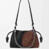 Medium Lion Beads Flamenco Purse in Beaded Canvas and Calfskin