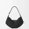 Medium Loewe Swing Bag in Raffia and Calfskin