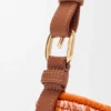 Medium Loewe Swing Bag in Raffia and Calfskin Medium Loewe Swing Bag in Raffia and Calfskin