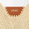 Medium Loewe Swing Bag in Raffia and Calfskin