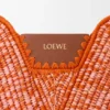 Medium Loewe Swing Bag in Raffia and Calfskin Medium Loewe Swing Bag in Raffia and Calfskin