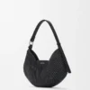 Medium Loewe Swing Bag in Raffia and Calfskin