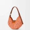 Medium Loewe Swing Bag in Raffia and Calfskin Medium Loewe Swing Bag in Raffia and Calfskin
