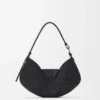 Medium Loewe Swing Bag in Raffia and Calfskin