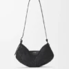 Medium Loewe Swing Bag in Raffia and Calfskin